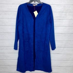 NWT Sapphire Blue ‘Suede’ Style Jacket